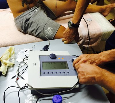 Χώρος και όργανα για φυσικοθεραπεία στο γήπεδο της Πύλου