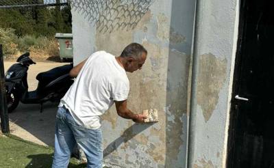 Ξεκίνησαν οι εργασίες ανακαίνισης στα αποδυτήρια του Παπαφλέσσα Βλαχόπουλου (φώτο)