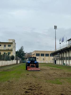 Εργασίες συντήρησης σε Τέντα και Δημοτικό Στάδιο (φωτογραφίες)