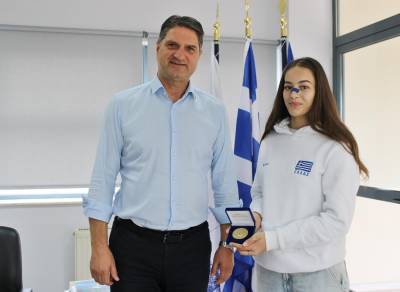 ΜΕΤΑ ΤΗΝ 4η ΘΕΣΗ ΣΤΟ ΒΑΛΚΑΝΙΚΟ ΠΡΩΤΑΘΛΗΜΑ ΠΑΛΗΣ: Στο δήμαρχο Μεσσήνης η Ελένη Μαρκοπούλου