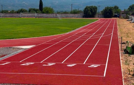 Νέα εικόνα στο Δημοτικό Στάδιο Μελιγαλά με το καινούργιο ταρτάν (φώτο)